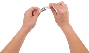 Remove the seal from the needle cap (the needle should remain inside the protective needle cap until ready to use). 3. Remove the Needle Cap Seal