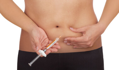 Hold the syringe between a 45- to 90-degree angle to your skin with the needle facing the fold of skin you are holding. 11. Ready the Needle
